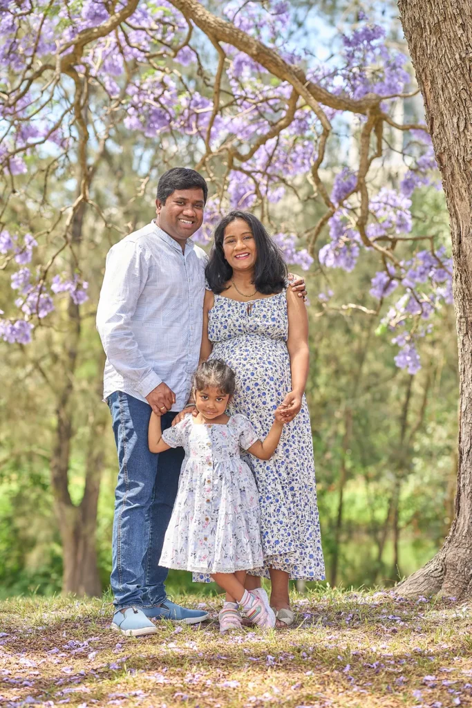 A family of three at Parramatta Park