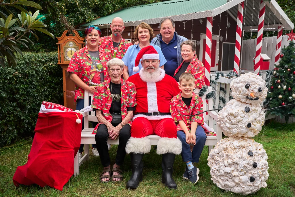 Large family celebrates with Santa, Mount Colah Hornsby